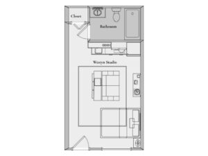 2. Westyn — 270 sq. ft. floorplan
