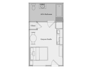 4. Grayson — 245 sq. ft. floorplan