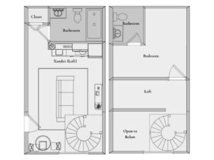 5. Xander — 485 sq. ft. floorplan